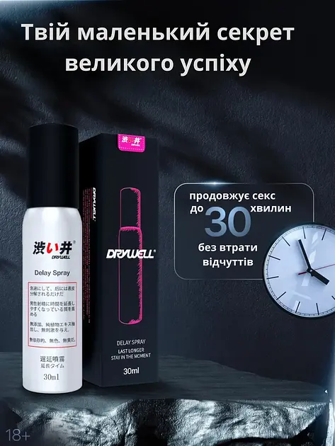 Спрей для подовження Olo DryWell Натуральна формула 30 мл (ROZ6501053548) - фото 5