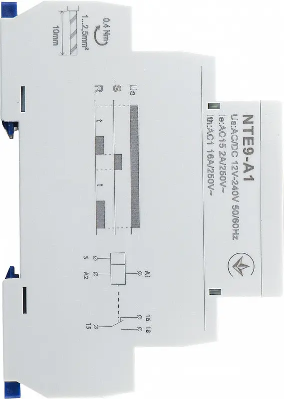 Реле часу на затримку увімкнення NTE9‑A1 AC/DC 12‑240V АСКО‑УКРЕМ (A0010240001) - фото 3