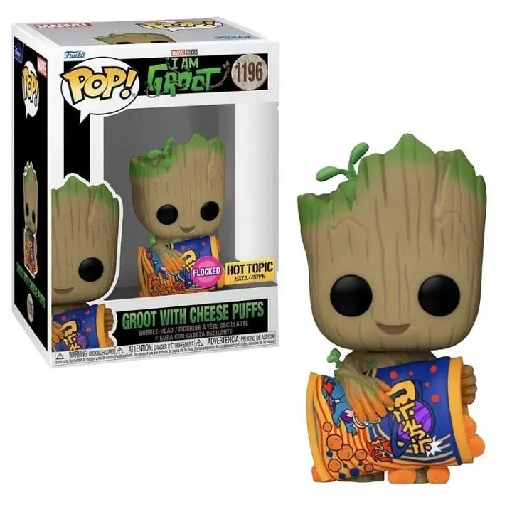 Фігурка Funko Pop I am Groot Groot with Cheese Puffs 10 см (FP IG G 1196) - фото 2