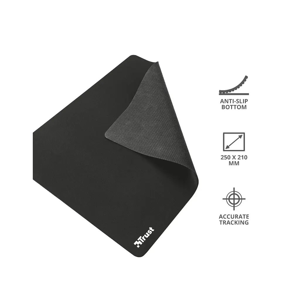 Килимок для мишки Trust Mouse Pad M Black (24193) - фото 4