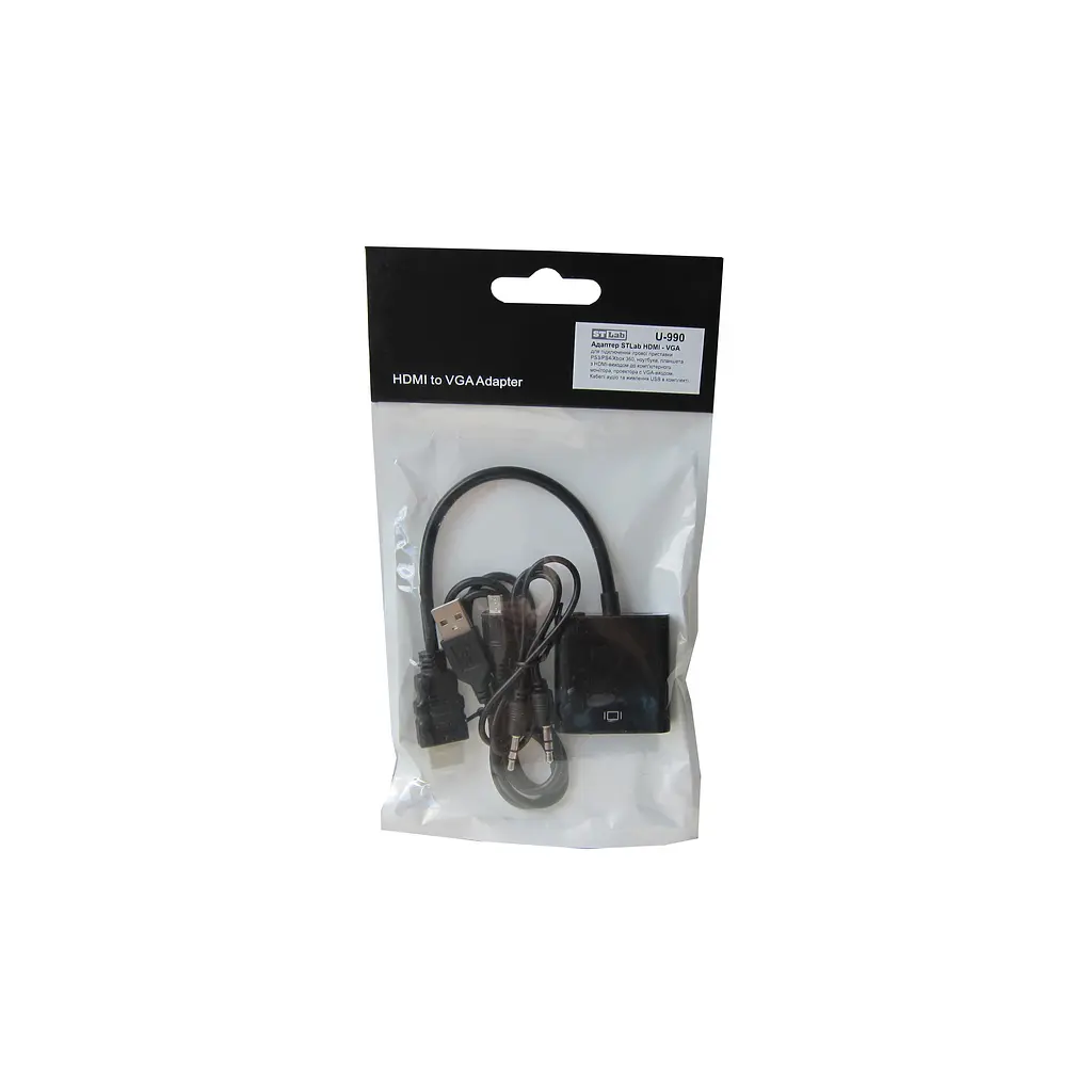 Переходник ST-Lab HDMI male to VGA F (с кабелями аудио и питания от USB) (U-990) - фото 9