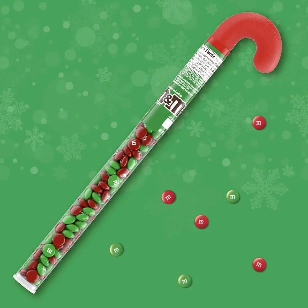 Тростина з драже M&M's Milk Chocolate Christmas Candy Cane 85г - фото 4