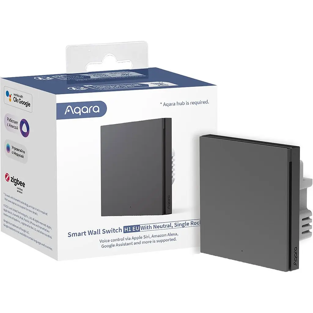 Розумний вимикач Aqara Smart Wall Switch H1 Grey (WS-EUK01) Global EU [111939] - фото 5