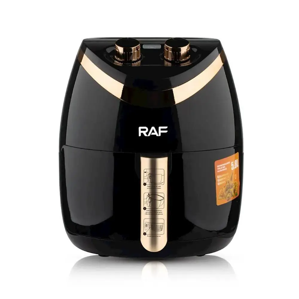 Аерогриль без олійна фритюрниця з гарячим повітрям 5,8 л 1500W RAF R 5232 - фото 2