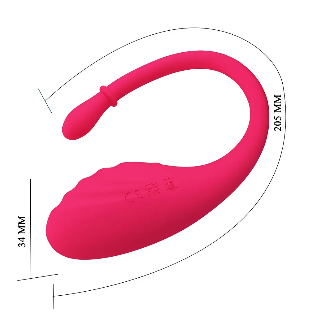 Віброяйце Baile Undine App Control Bullet, 20.5 см (рожевий) - фото 6