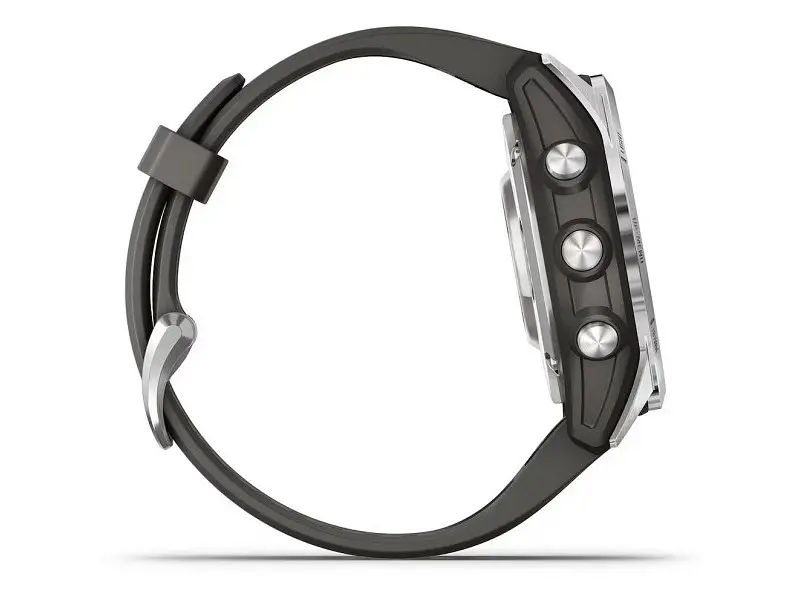 Смарт-годинник Garmin Fenix 7S Pro Solar Silver w. Graphite Band (010-02776-00/01) - фото 4