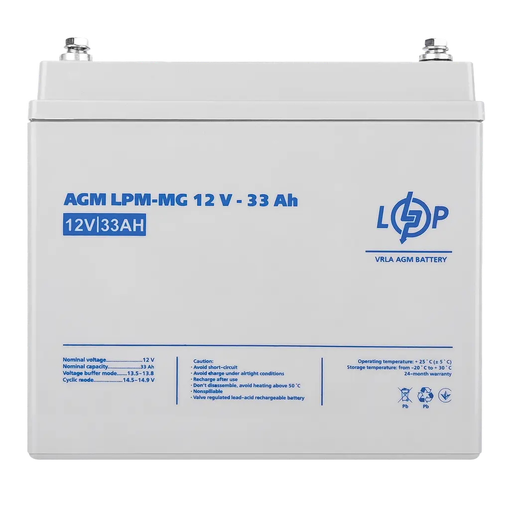 Акумулятор мультигелевий LPM-MG 12V - 33 Ah - фото 4