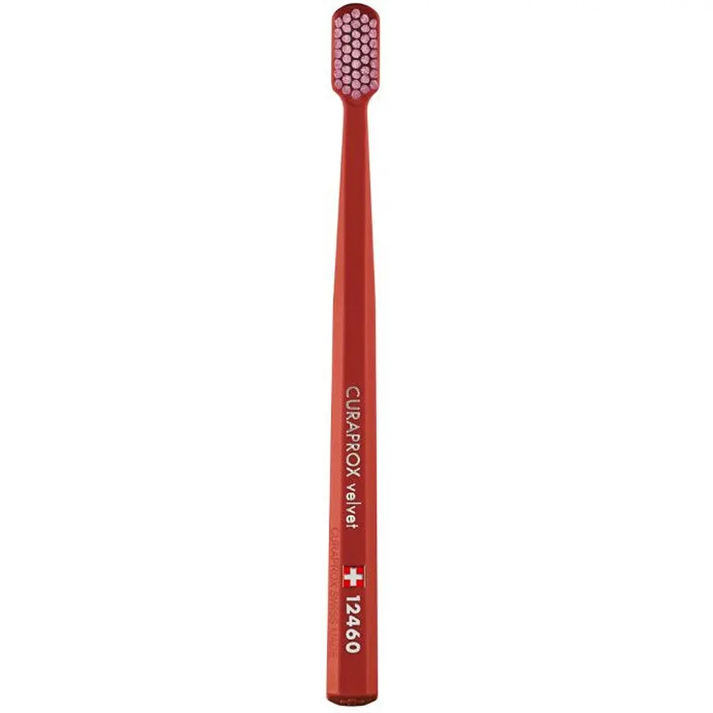 Зубная щетка Curaprox Velvet 12460 красная с розовым - фото 2