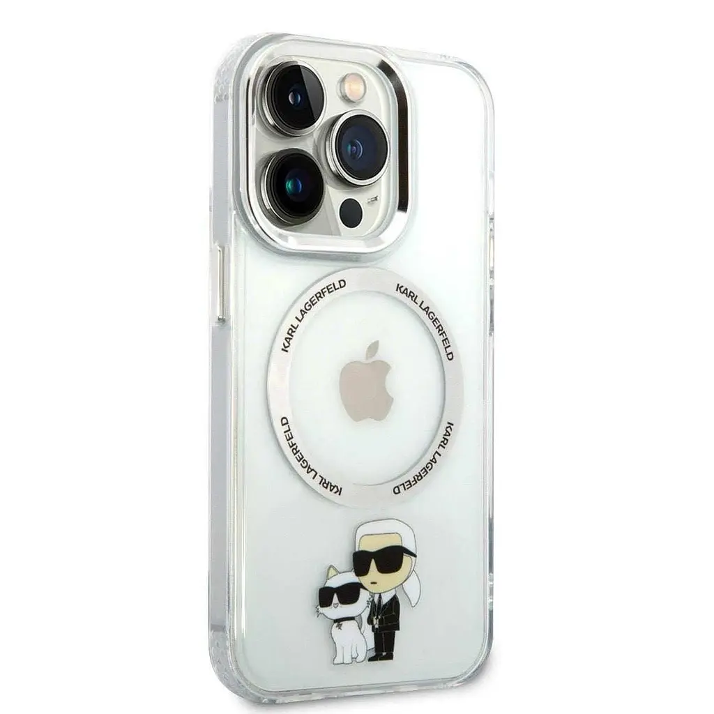 Чехол Karl Lagerfeld IML Karl and Choupette NFT Задняя крышка MagSafe для iPhOne 15 Pro Max Прозрачная (57983116782) - фото 4
