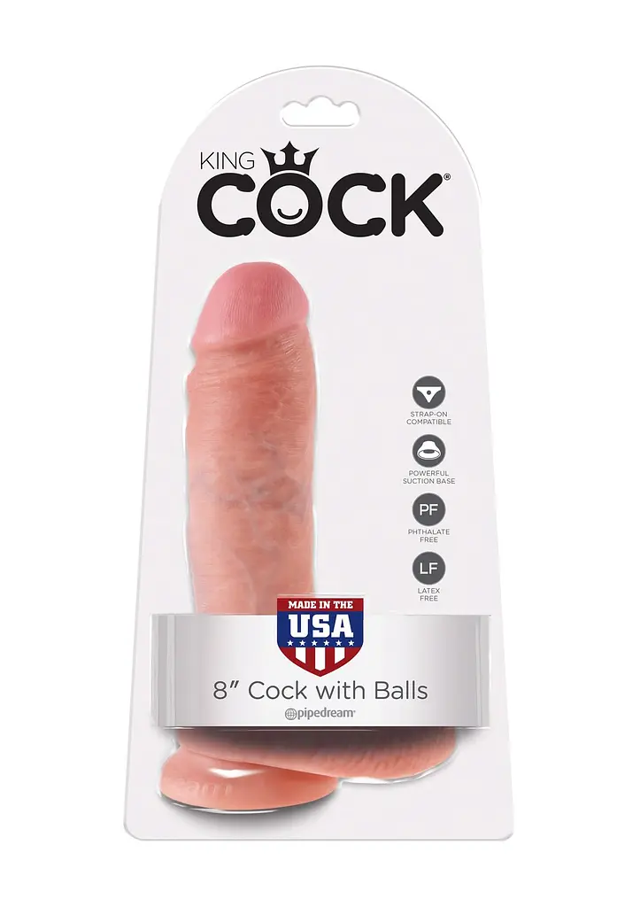 Фаллоимитатор на присоске King Cock 8 20 см телесный - фото 3