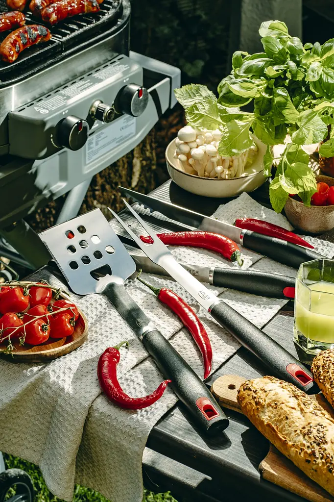 Набор приборов для гриля барбекю Adler AD 6727 нержавеющая сталь в футляре - фото 8