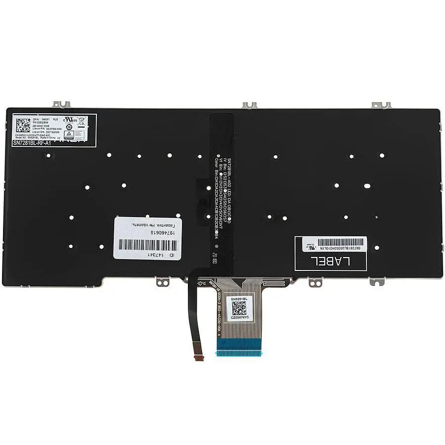 Клавіатура для ноутбука DELL (Latitude: 3200 3300 5200) rus чорний без фрейма - фото 2
