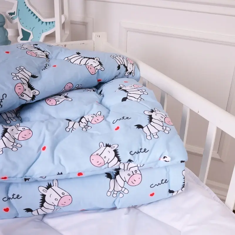 Набор детский MirSon Kids Time зима 20-0037 Cute blue zebra 110x140 см EcoSilk: одеяло с подушкой (2200009665479) - фото 5