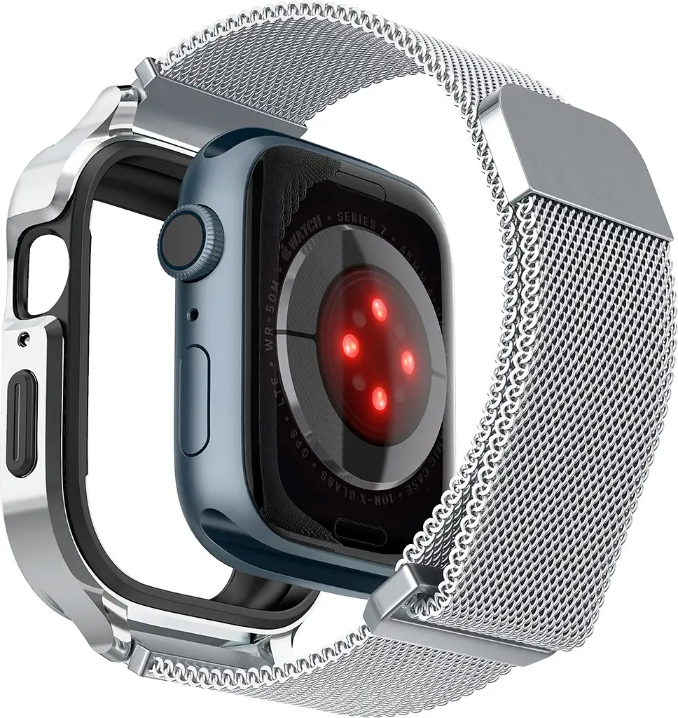 Ремінець Spigen Metal Fit Pro для Apple Watch 42/44/45mm Silver [ACS04584] [85168] - фото 2