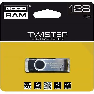 USB флеш накопичувач Goodram 128GB UTS2 Twister Black USB 2.0 (UTS2-1280K0R11) - фото 2