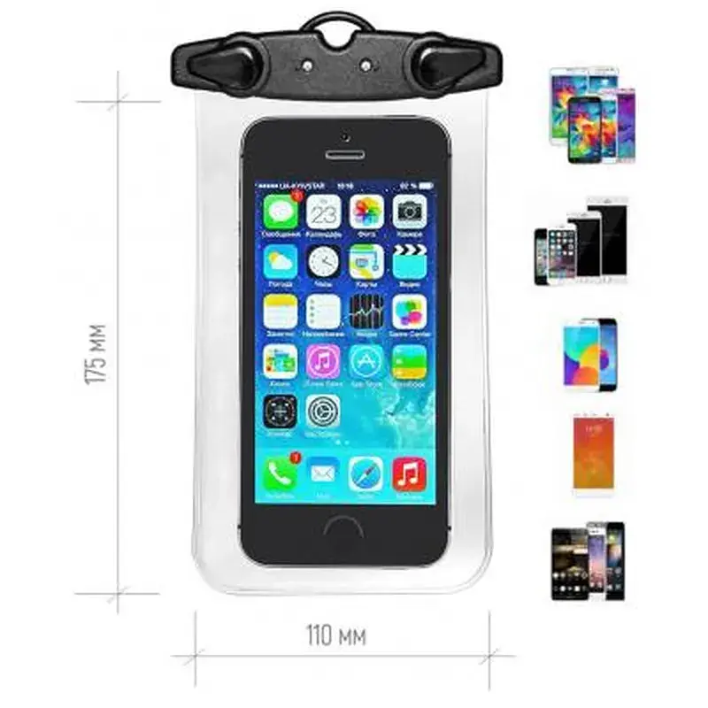 Чохол до мобільного телефона ColorWay Waterproof Universal Transparent (CW-CWP01US/57134) - фото 5