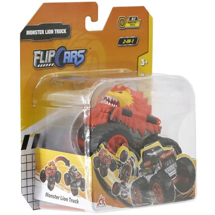 Машинка-трансформер Flip Cars 2 в 1 Монстр-трак Лев EU463875A-02 - фото 5