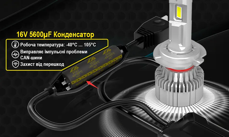 Комплект світлодіодних ламп Infolight M1 Dual Canbus H1 55W - фото 5