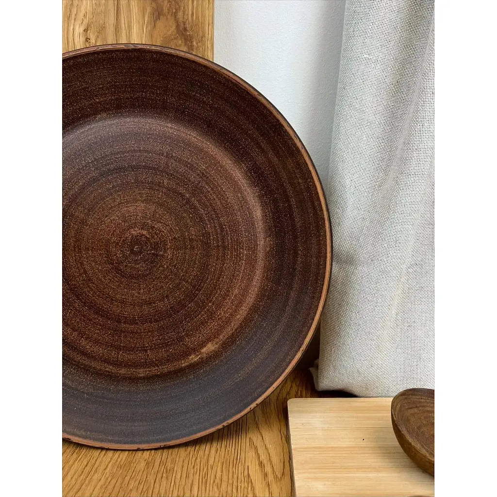 Тарілка 26 см керамічна (глиняна) Гладка - фото 3