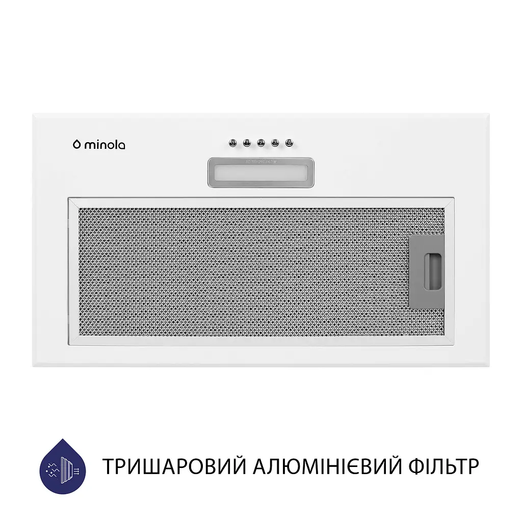 Витяжка повновбудована MINOLA HBI 5614 WH 1000 LED - фото 4