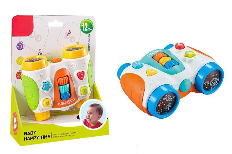 Розвиваюча іграшка бінокль зі звуком та світлом на батарейках YG Toys для малюків 12m+ (366-048A)