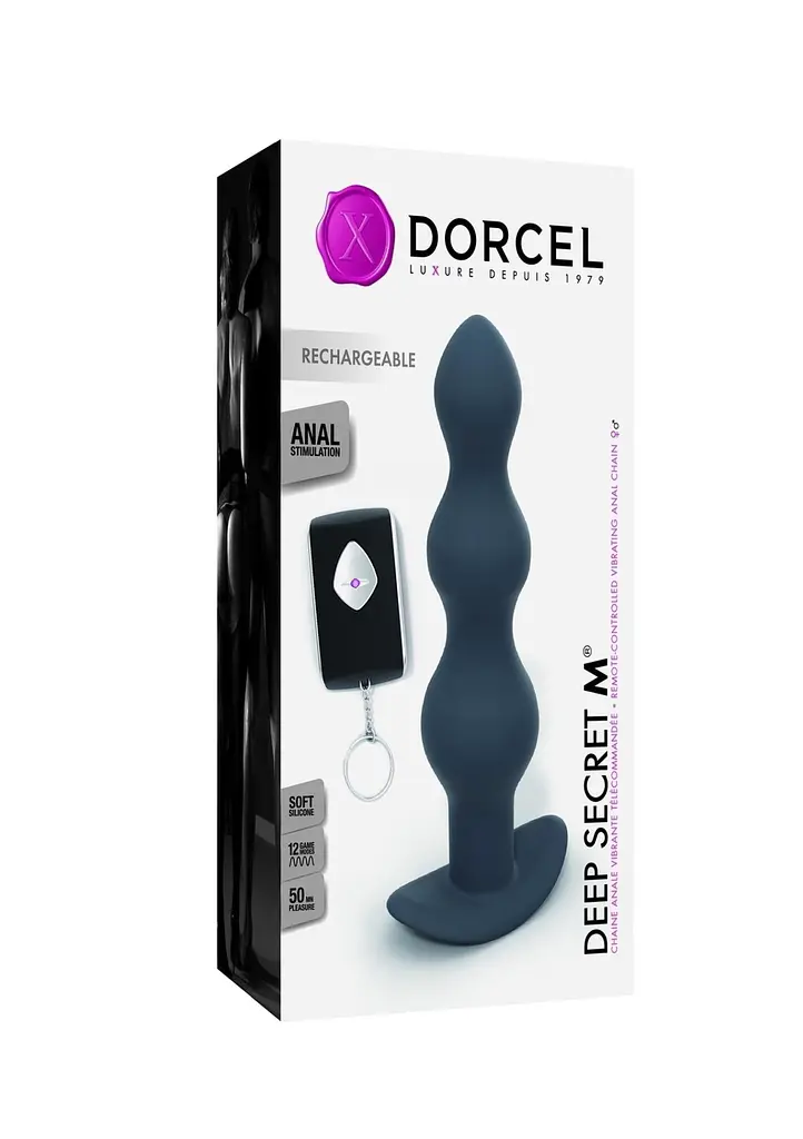 Анальна пробка Dorcel Deep Secret M 17 см (синій) - фото 4