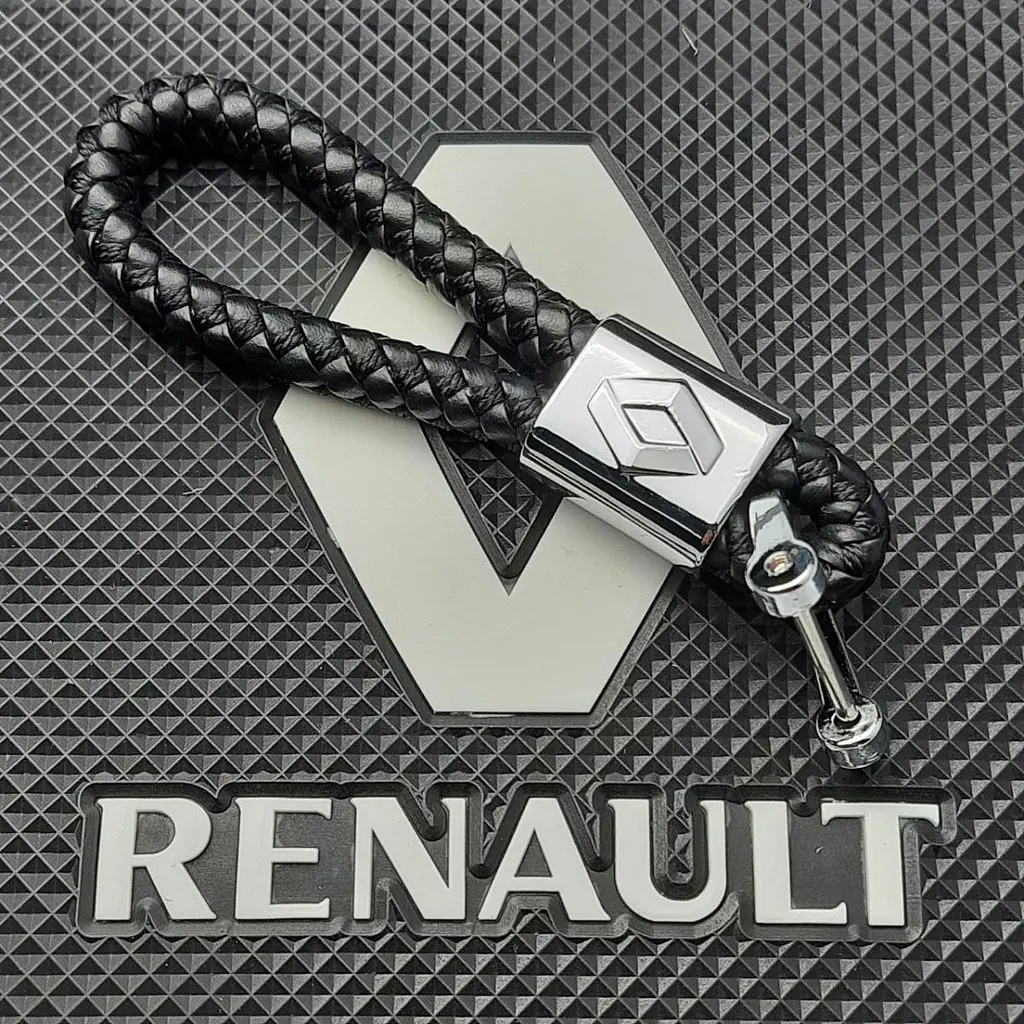 Стильний шкіряний брелок з логотипом Renault - фото 2