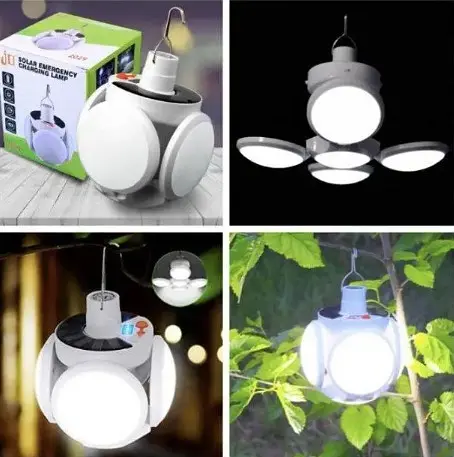 Акумуляторна кемпінгова LED-лампа з сонячною панелью Bailong 100W BL-2029 USB - фото 3