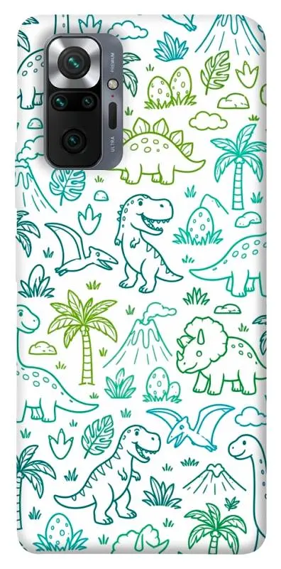 TPU чохол Demsky Dino pattern для Xiaomi Redmi Note 10 Pro