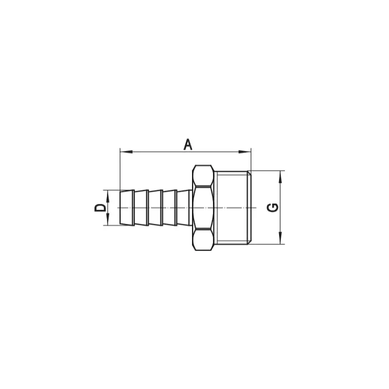 Штуцер для приєднання шланга Koer Kf.U06M-20 - 1/2"x20mm M KR3352 - фото 2