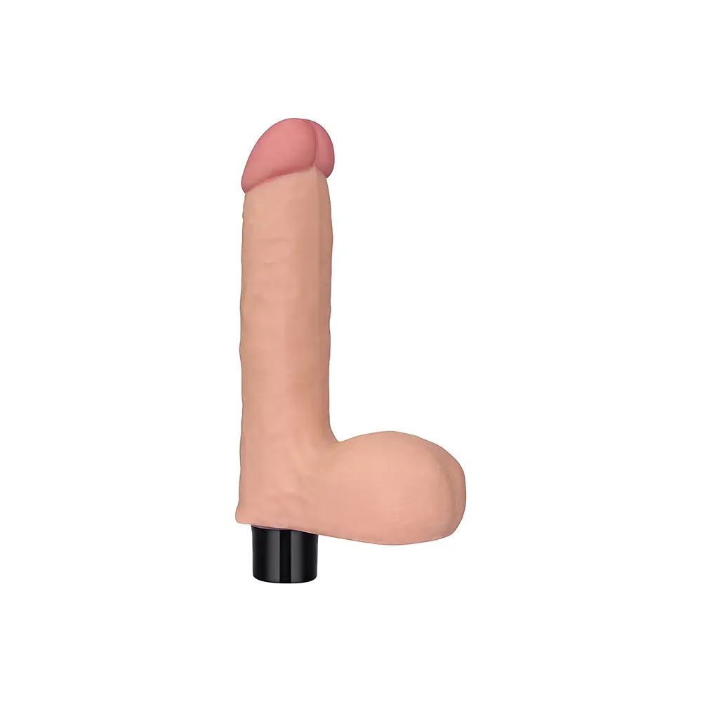 Реалістичний вібратор Real Softee Vibrator With Balls тілесний - фото 6