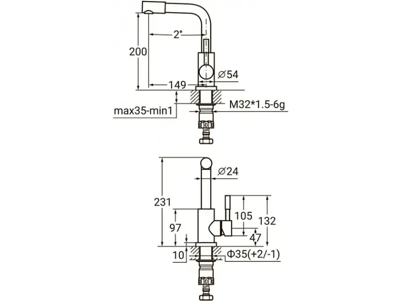 Смеситель для раковины Aquatica KT-1A370P - фото 6