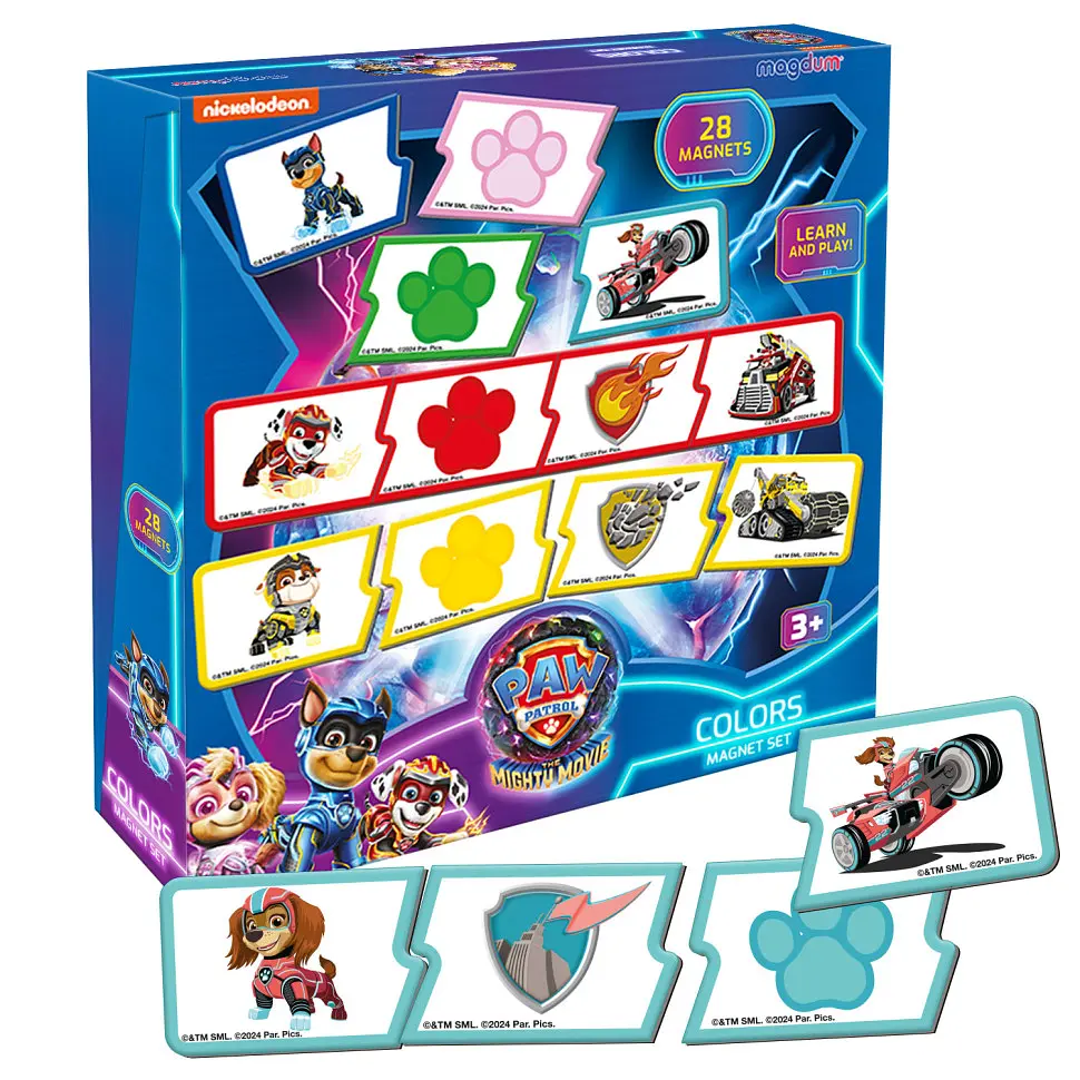 Набір магнітів Щенячий патруль Вивчаємо кольори Magdum ML4034-21, 28 магнітів - фото 2