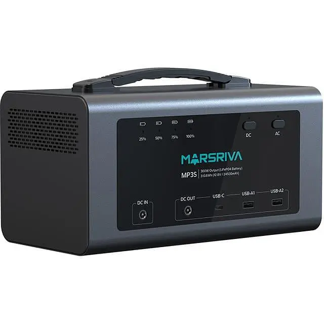 Зарядна станція Marsriva MP3S 300Вт (313.6 Вт/г) / 300 Вт / 313 Вт/ч / LiFePO4 (MP3SV2_MARSRIVA) - фото 3