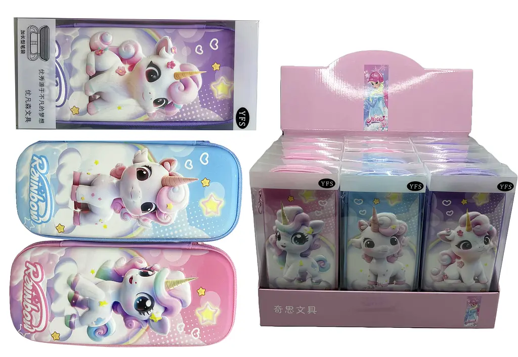 Пенал-косметичка EVA Єдиноріг, 4x4x12 см (В асортименті) - фото 2