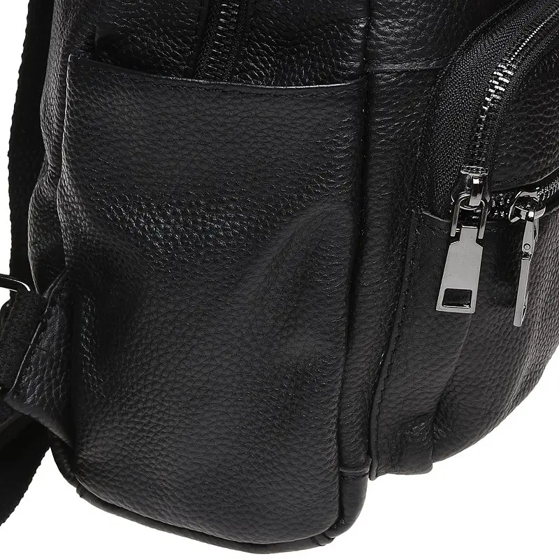 Шкіряний жіночий рюкзак Keizer K110086-black - фото 4