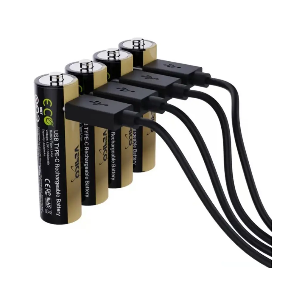 Акумулятор Verico AA USB Type-C 2220mAh/3330mWh-1.5V Li-ion 4шт./уп. (Loop Energy PRO) (1UDBT-A6WEAC-NN) - фото 5