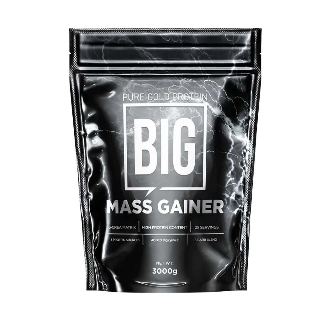 Комплексний Гейнер з ВСАА Глутаміном та Креатином Big Mass Gainer - 3000г Ваніль