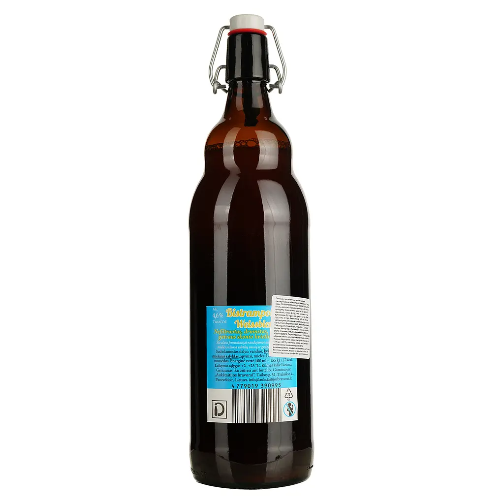 Пиво Bistrampolio Weissbier Wheat светлое 4.6% 1 л - фото 2