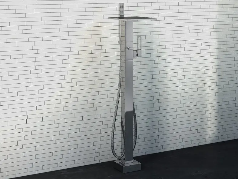 Смеситель для ванны напольный Kohlman Nexen chrome QF1165U Хром - фото 3