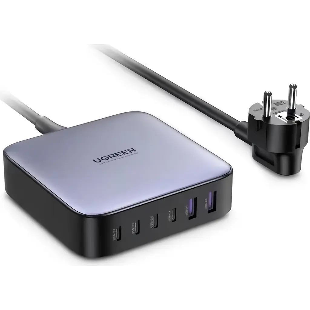 Мережевий зарядний пристрій Ugreen CD271 200W Nexode 2m GaN Desktop Charger Gray [40914] [111097] - фото 3