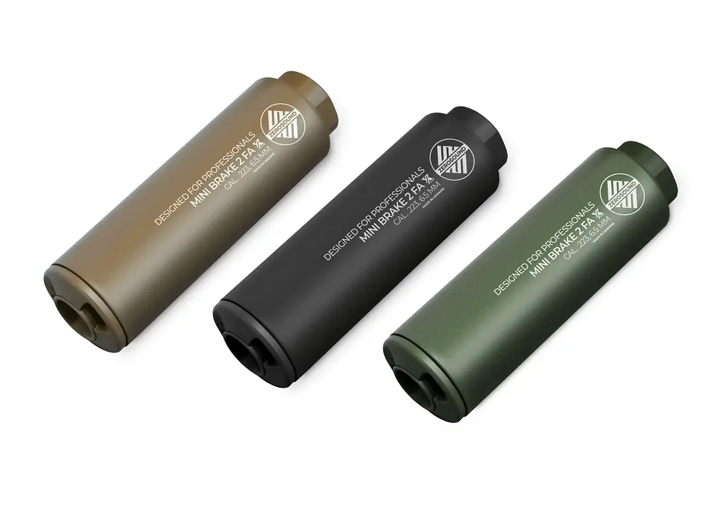 Саундмодератор Zerosound TITAN MINI BRAKE II  Full Auto кал. 223 Rem (в комплекті с ДГК) різьба 15*1. FDE - фото 2