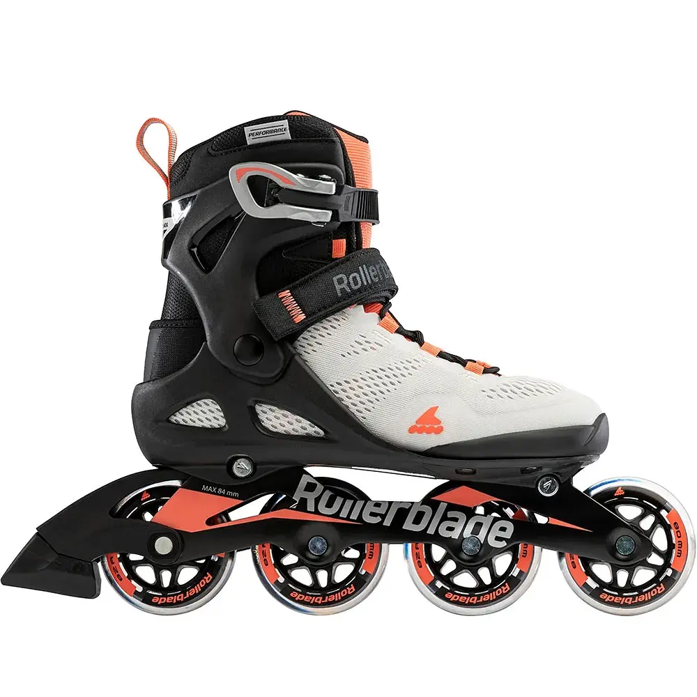 Ролики жіночі Rollerblade Macroblade 80 Womens 240 Сірий-Червоний - фото 4
