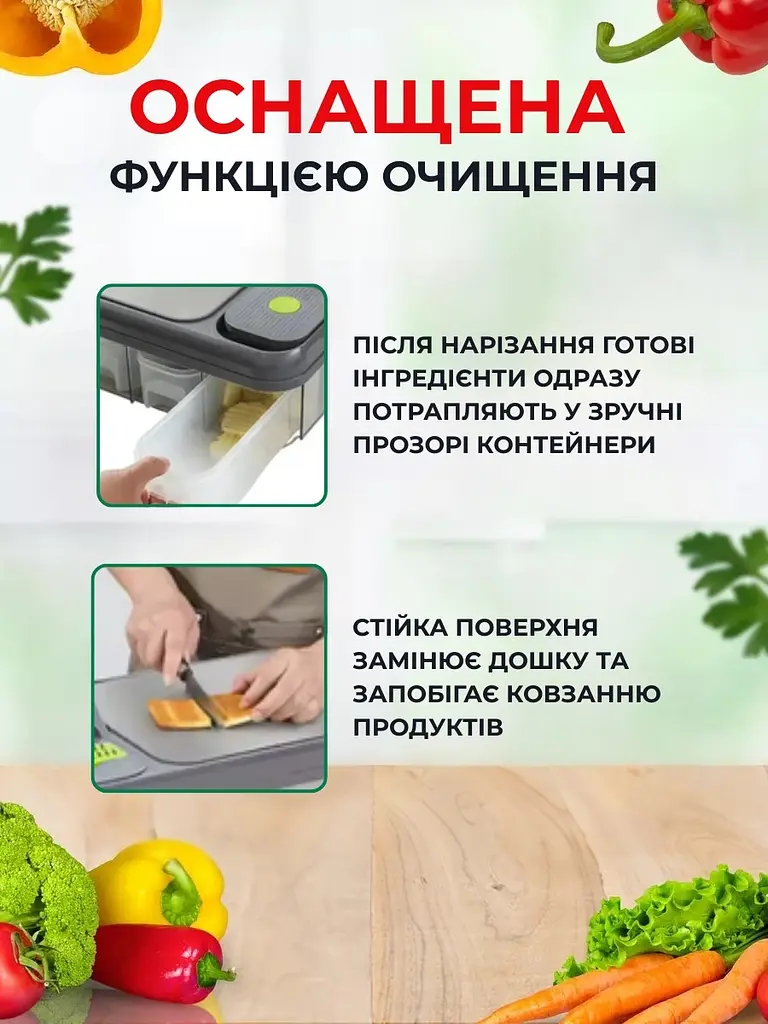 Ручна тертка — овочерізка 28 в 1 - фото 5