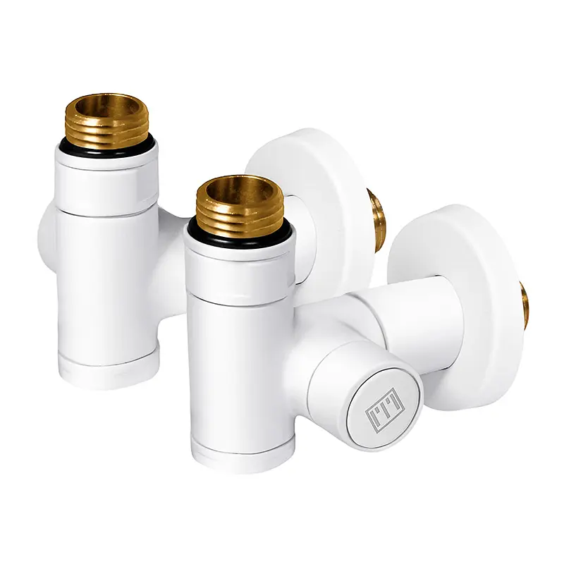 Комплект дизайн кранів під ТЕН Ideale Senso 1/2”x1/2” білий, Білий