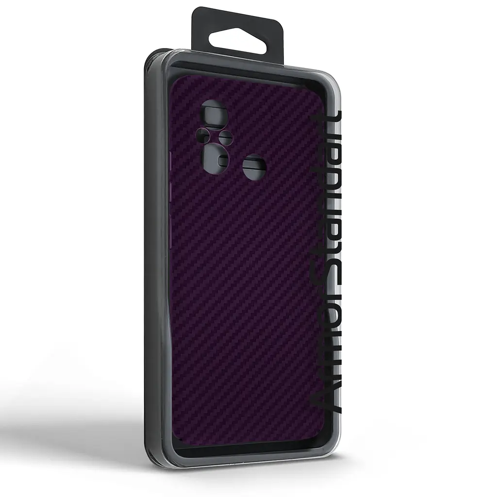 Карбоновый чехол для Xiaomi Redmi 12C, LikeCarbon, фиолетовый, панель, защитный чехол-накладка, ультратонкий и легкий, противоударный, обеспечивает защиту от ударов, падений и царапин, ArmorStandart (ARM71944) - фото 3