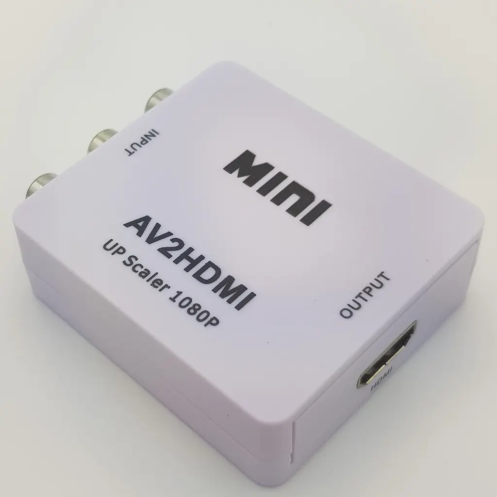 Конвертер адаптер з AV тюльпани RCA в HDMI перехідник перетворювач 1080P відео та аудіо UKC білий - фото 3