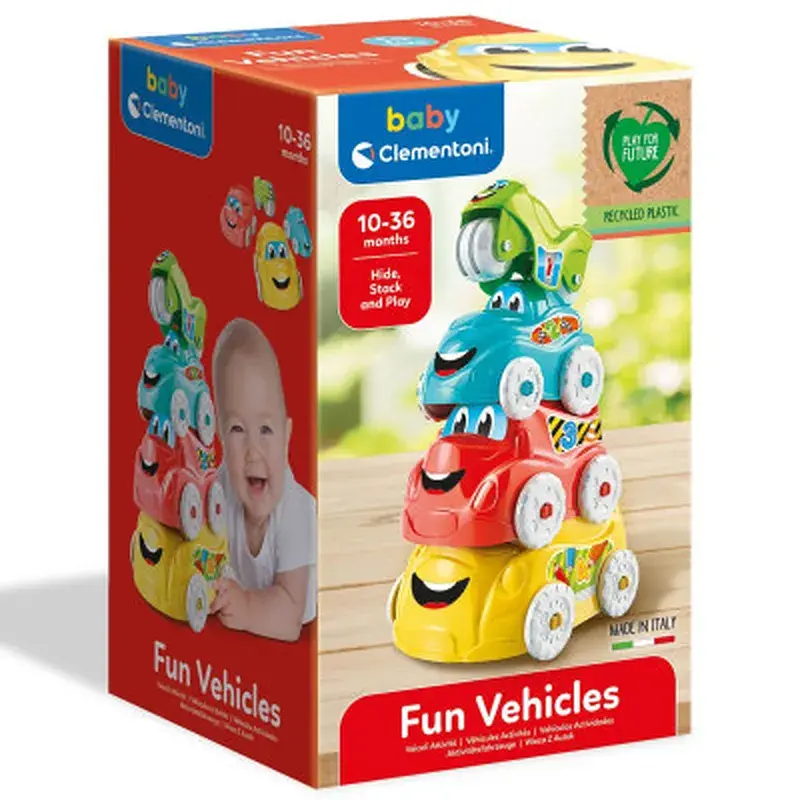 Розвиваюча іграшка Clementoni пірамідка Fun Vehicles (17111) - фото 4