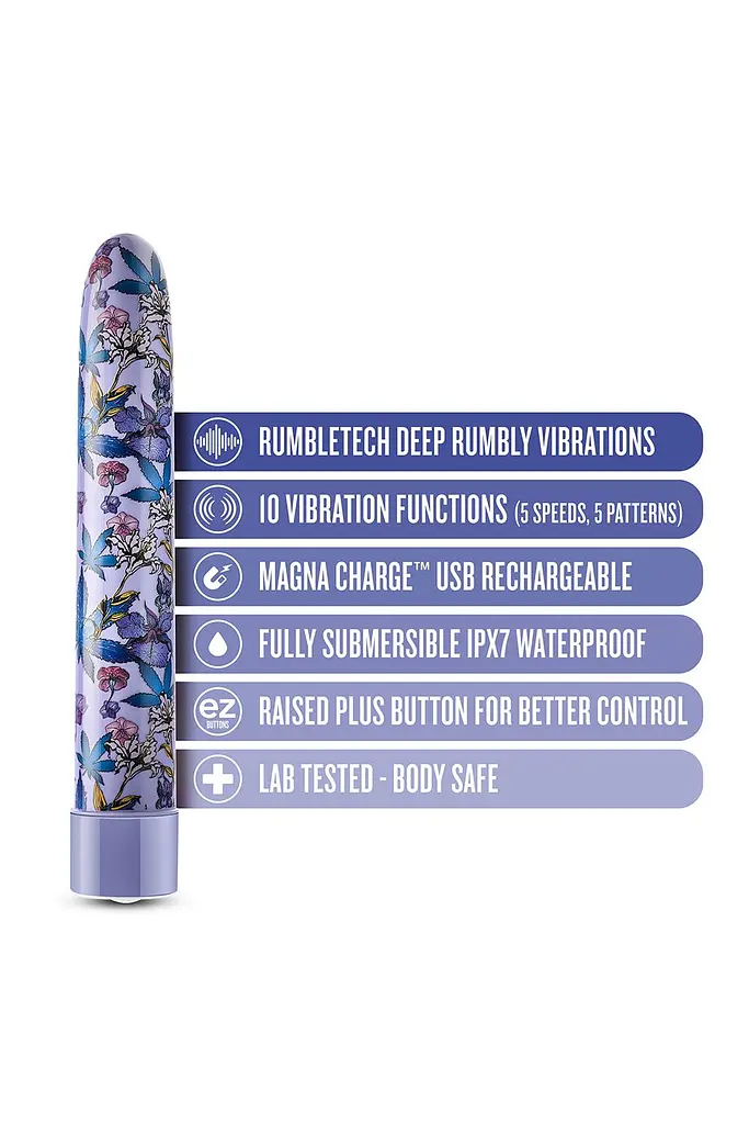 Вибратор Blush Limited Addiction Floradelic 17.8 см фиолетовый - фото 5