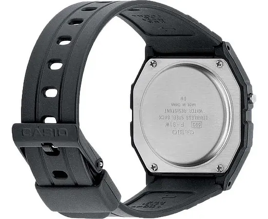 Чоловічі кварцові наручні годинники Casio оригінал Японія Collection F-91W-1YEG - фото 3